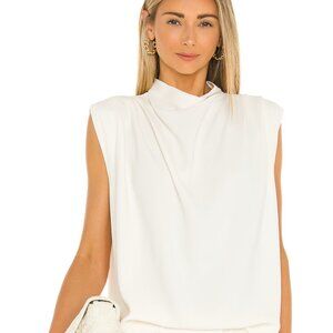White Sleeveless Fabienne Top Amanda Uprichard Size M